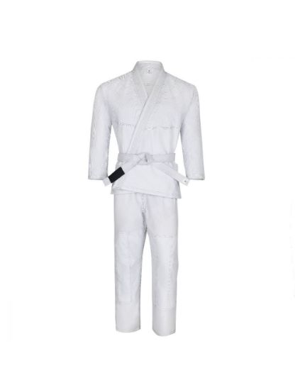 Picture of BJJ UNIFORM PEARL WEAVE MEDIUM WEIGHT WHITE