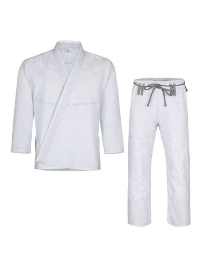 Picture of BJJ UNIFORM PEARL WEAVE MEDIUM WEIGHT WHITE