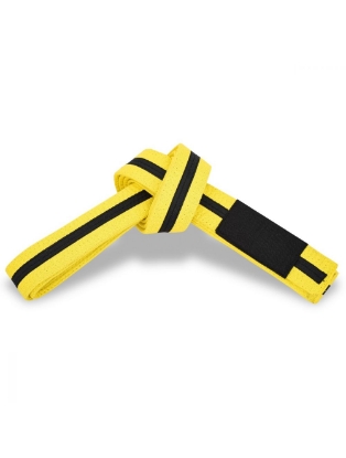 Picture of BJJ BELT YELLOW WITH BLACK STRIPE