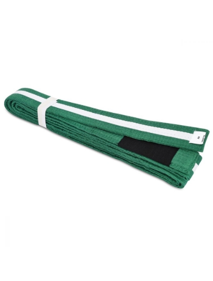 Picture of BJJ BELT GREEN WITH WHITE STRIPE