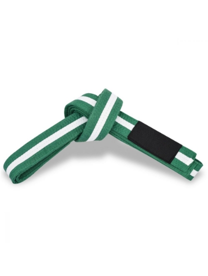 Picture of BJJ BELT GREEN WITH WHITE STRIPE