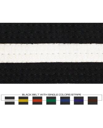 Picture of BLACK BELT WITH COLOR STRIPE