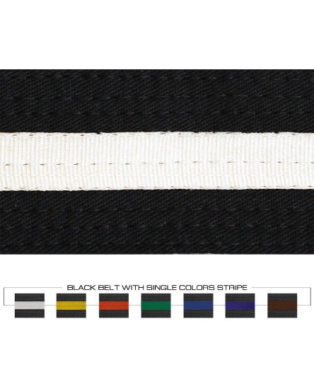 Picture of BLACK BELT WITH COLOR STRIPE