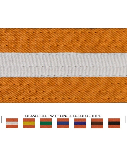 Picture of ORANGE BELT WITH COLOR STRIPE