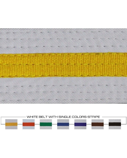 Picture of WHITE BELT WITH COLOR STRIPE