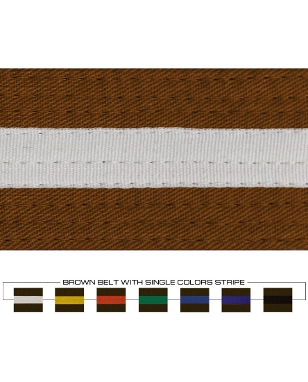 Picture of BROWN BELT WITH COLOR STRIPE
