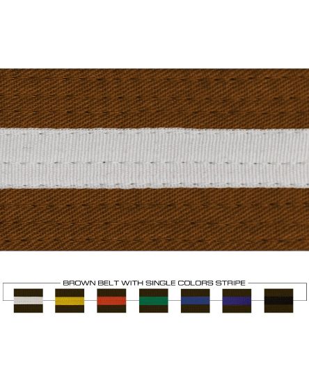 Picture of BROWN BELT WITH COLORS STRIPES