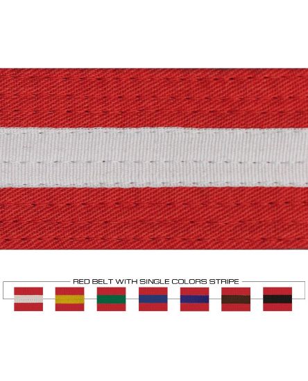 Picture of RED BELT WITH COLORS STRIPE