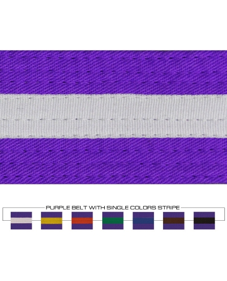 Picture of PURPLE BELT WITH COLOR STRIPE