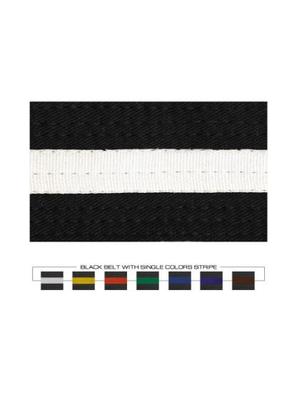 Picture of BLACK BELT WITH COLOR STRIPE