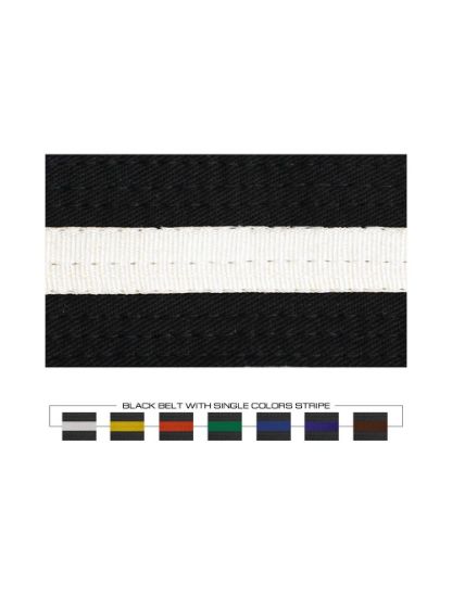 Picture of BLACK BELT WITH COLORS STRIPES