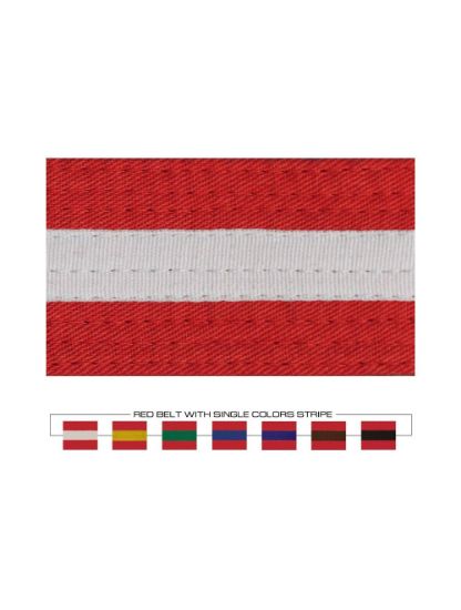 Picture of RED BELT WITH COLORS STRIPES