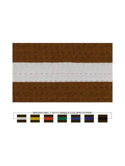 Picture of BROWN BELT WITH COLORS STRIPES