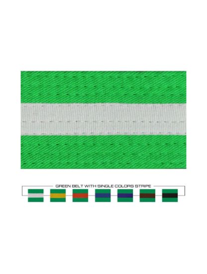Picture of GREEN BELT WITH COLORS STRIPES