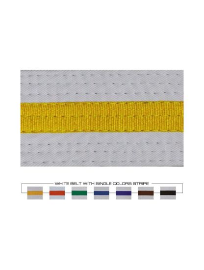 Picture of WHITE BELT WITH COLORS STRIPES