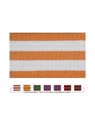 Picture of ORANGE BELT WITH 2 STRIPES