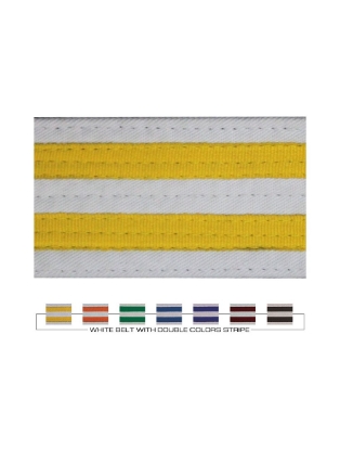 Picture of WHITE BELT WITH 2 STRIPES