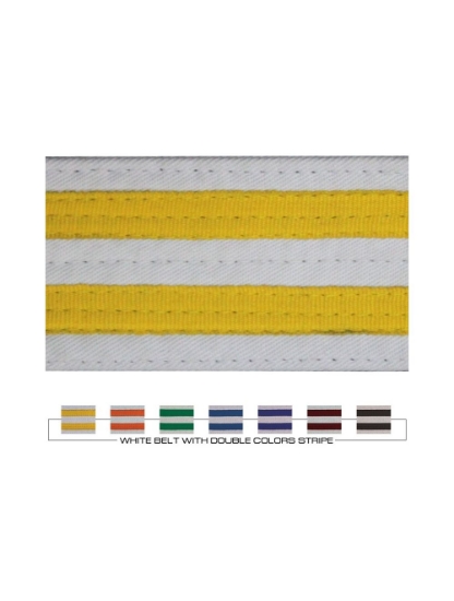 Picture of WHITE BELT WITH 2 STRIPES