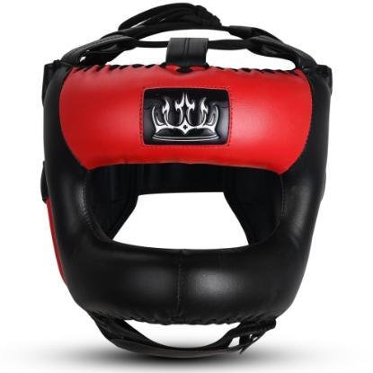 Picture of BOXING HEAD GUARD WITH NOSE BAR BLK/RED