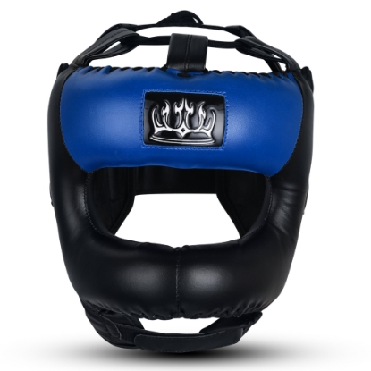 Picture of BOXING HEAD GUARD WITH NOSE BAR BLK/BLUE