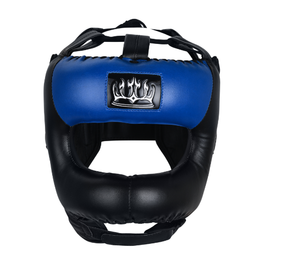 Picture of BOXING HEAD GUARD WITH NOSE BAR BLK/BLUE