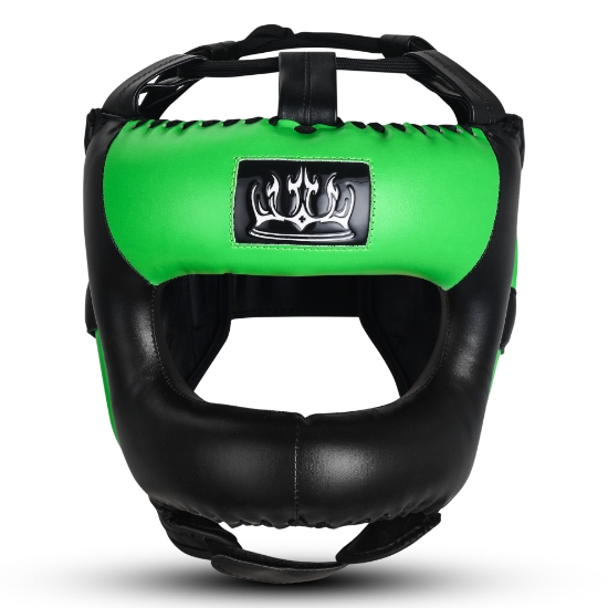 Picture of BOXING HEAD GUARD WITH NOSE BAR GREEN
