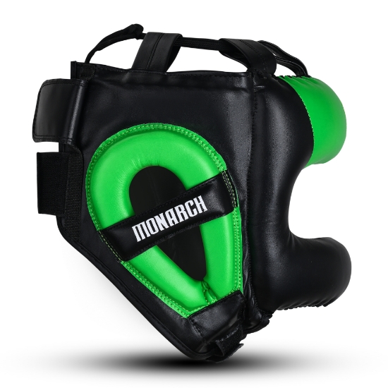 Picture of BOXING HEAD GUARD WITH NOSE BAR GREEN