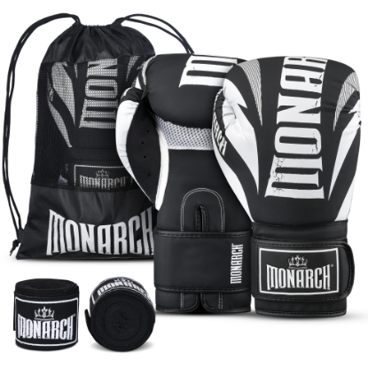 Picture of MONARCH BOXING GLOVES BLK/WHT