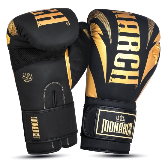 Picture of MONARCH BOXING GLOVES SET BLK/GD