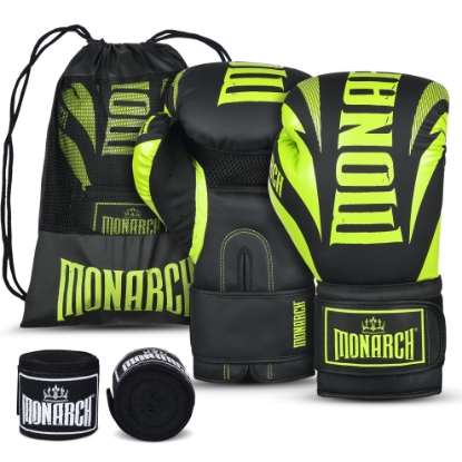 Picture of MONARCH BOXING GLOVES SET BLK/GRN