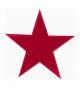 STAR PATCH RED 3″