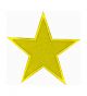 STAR PATCH YELLOW 3″